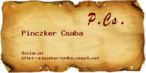 Pinczker Csaba névjegykártya